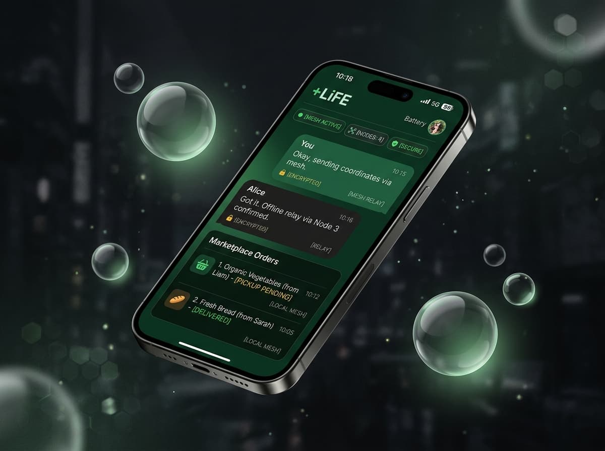 +LiFE App Offline Mesh Interface