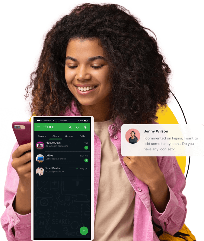 +LiFE app advertising on smartphone